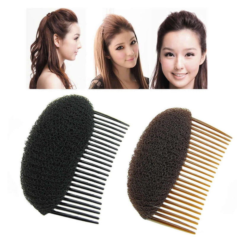 SiChun 2PCS Charming BUMP IT UP Volume Inserts Do Beehive hair styler Insert Tool Hair Comb Black/Brown colors for choose Hot (Beige) Beige,Brown,Black - NewNest Australia