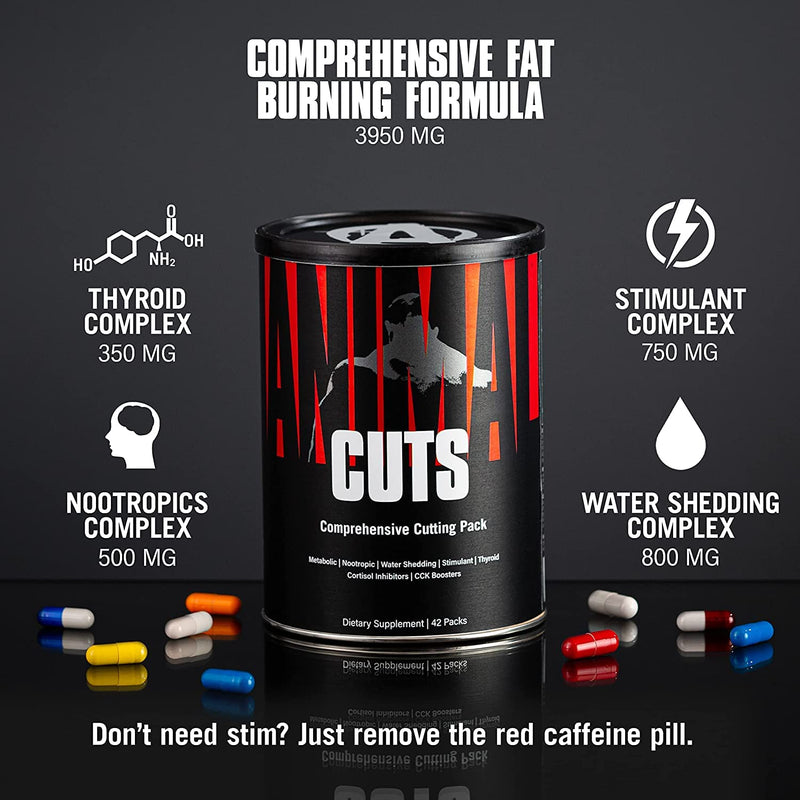 Universal Nutrition Animal Cuts Diet & Definition Supplement For Competitive Athletes For Weight Management - Stimulates Metabolism & Increases Energy Consumption, 42 Packs - NewNest Australia