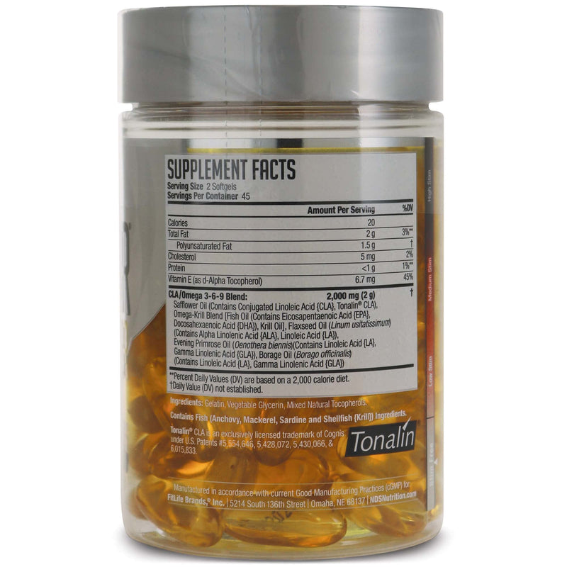 NDS Nutrition Censor - Fat Loss and Body Toner with CLA, Fish Oil, Safflower and Omega 3-6-9 Blend - Dietary Supplement for Improved Energy and Health (90 Softgels) 90 Count (Pack of 1) - NewNest Australia