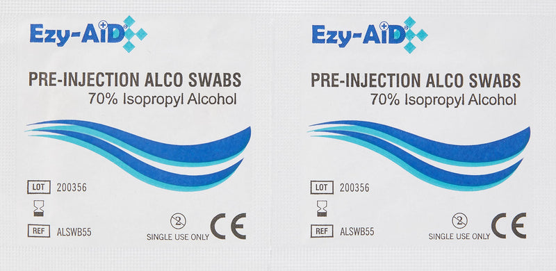 Ezy-Aid 100 Pre Injection Skin Cleansing wipes Swabs & Hospital Grade Sanitiser Spray . Made with 75% pharma grade alcohol. Kills 99.9% of viruses and bacteria, 250ml (Pack of 1) + Sanitiser Spray - NewNest Australia