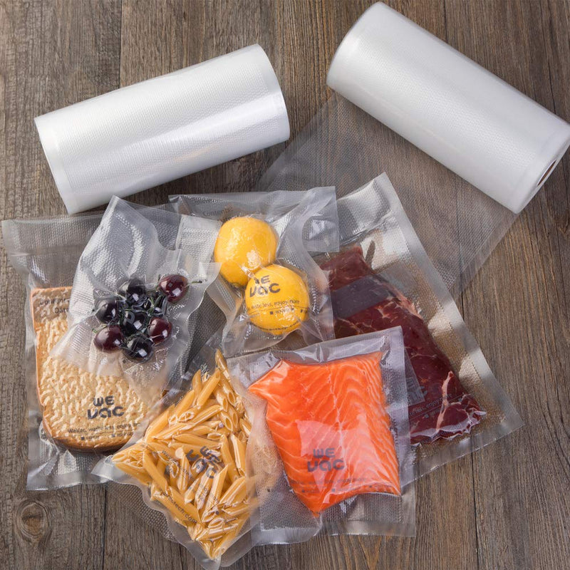 NewNest Australia - Wevac Vacuum Sealer Bags 8x50 Rolls 2 pack for Food Saver, Seal a Meal, Weston. Commercial Grade, BPA Free, Heavy Duty, Great for vac storage, Meal Prep or Sous Vide 8" x 50' Rolls (2-Pack) 