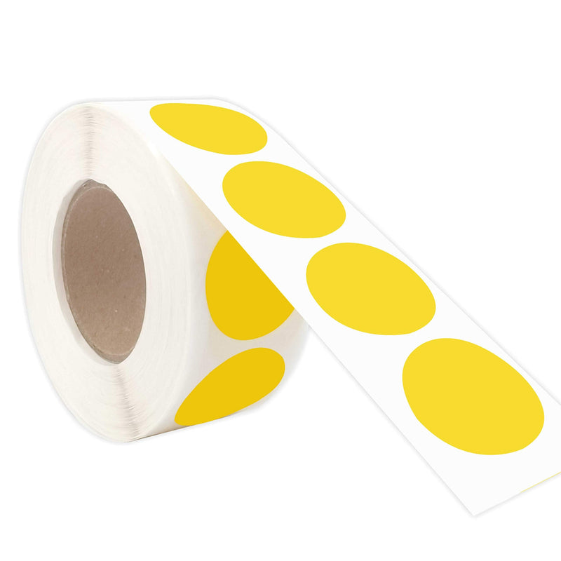 PARLAIM 1 Inch Round Permanent Adhesive Color-Code Dot Stickers,1000 per Roll dots Label Dispenser Box (Yellow) Yellow - NewNest Australia