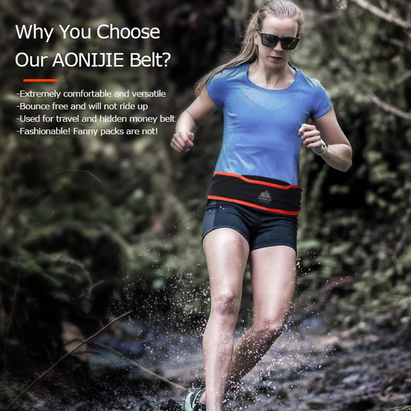 AONIJIE Hydration Belt Running Fanny Pack, with 250ml Soft Water Bottle Flask Phone Holder for Trailing Running Climbing Jogging Cycling Workout Fitness 3 Colors (Black, M/L) Black - NewNest Australia