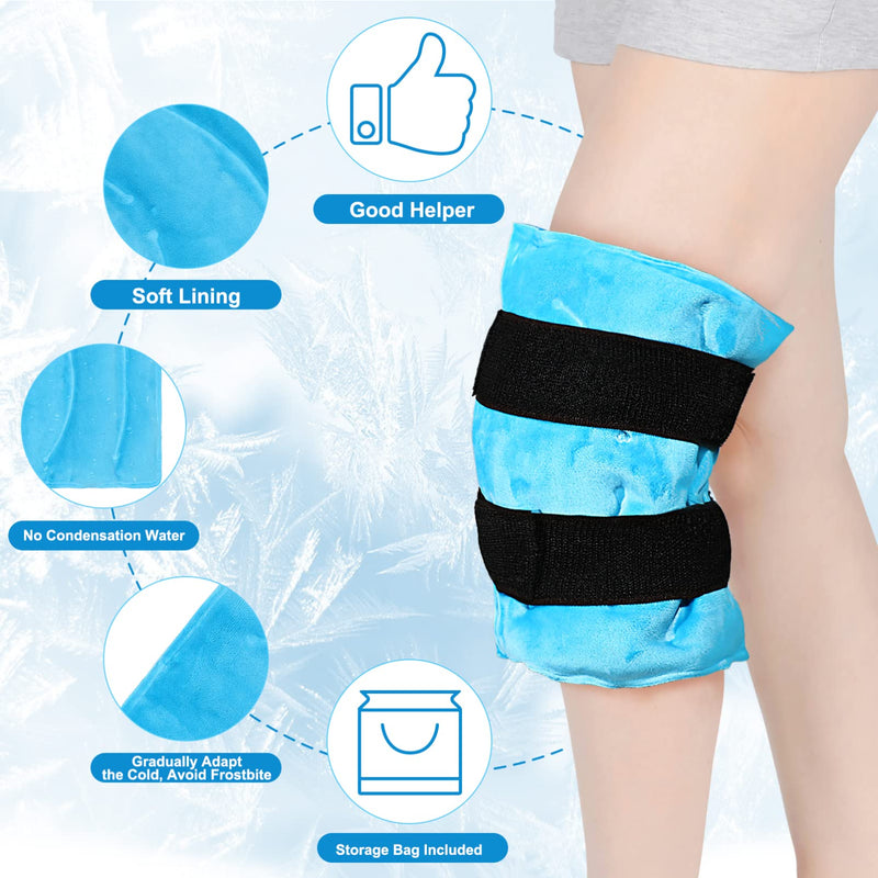 Healifty Knee Ice Pack Wrap - Ice Packs for Injuries Reusable - Ice Pack for Knee, Hot and Cold Gel Pack for Women & Men, Cold Compression Knee Wrap for Arthritis, Meniscus Tear and ACL Blue for Knee - NewNest Australia