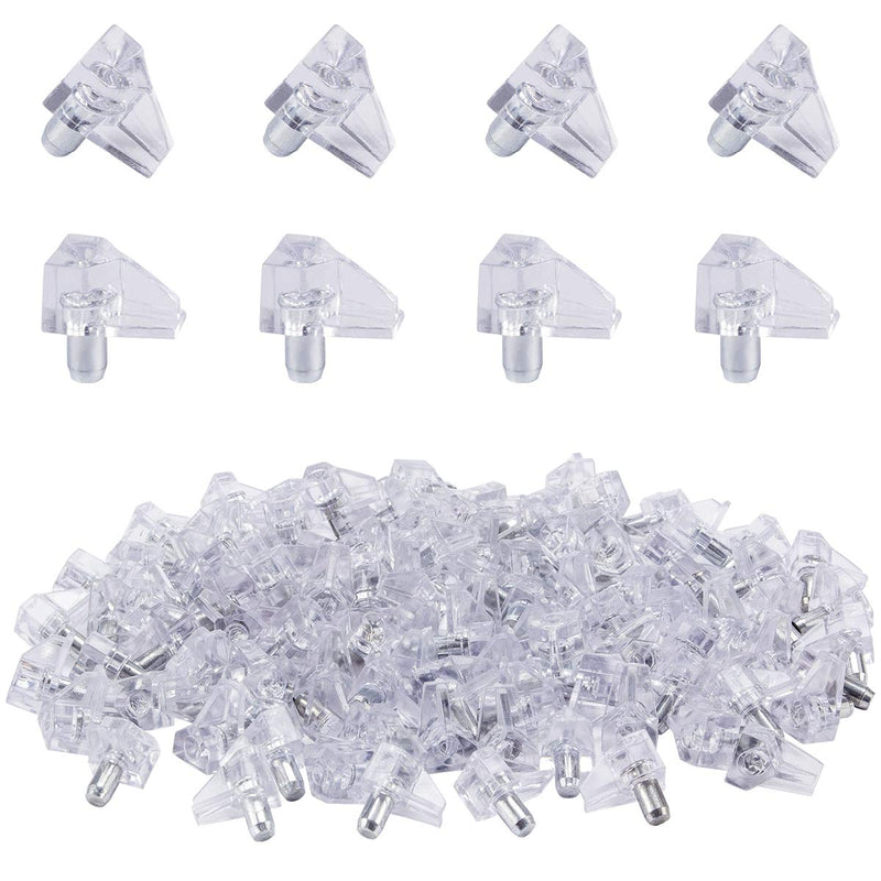 Apipi 100 Pieces Clear Shelf Support Pegs -5 mm Cabinet Shelf Clips,Shelf Holder Pins Bracket Steel Pin for Cabinet Furniture Book Shelves Supplies - NewNest Australia