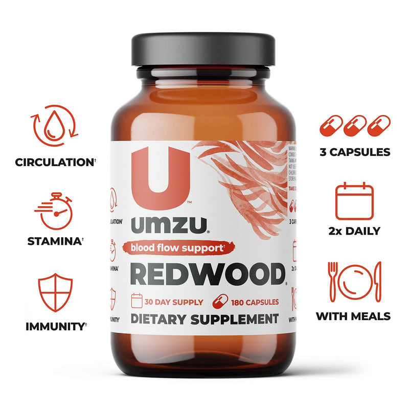 UMZU Redwood, Nitric Oxide Booster Capsules - 30 Day Supply - N.O. Supplement for Circulatory Support - NewNest Australia