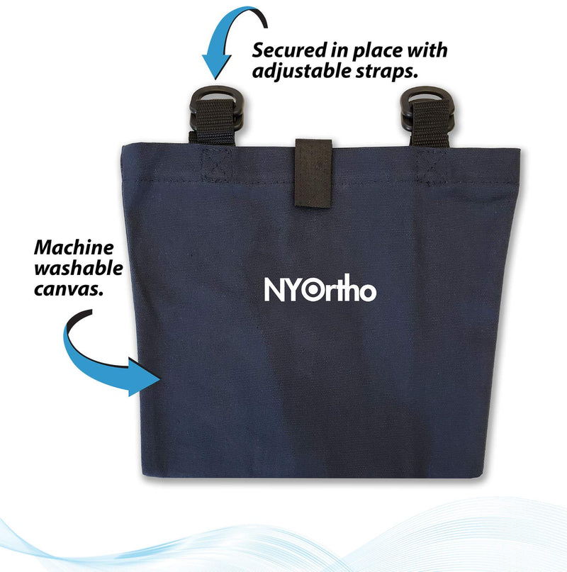 NYOrtho Urine Drainage Bag Holder - Privacy Canvas Covers with Adjustable Straps for Urine Bags, Nephrostomy Bags, Foley Bags, Catheter Bags - Hangs Discreetly Under Wheelchair, Geri-Chair, or Bed (1) Single (1) - NewNest Australia