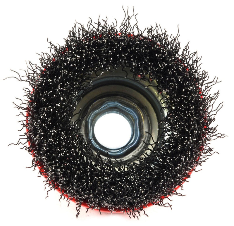 Forney 72755 Wire Cup Brush, Coarse Crimped with 5/8-Inch-11 Threaded Arbor, 2-3/4-Inch-by-.014-Inch - NewNest Australia