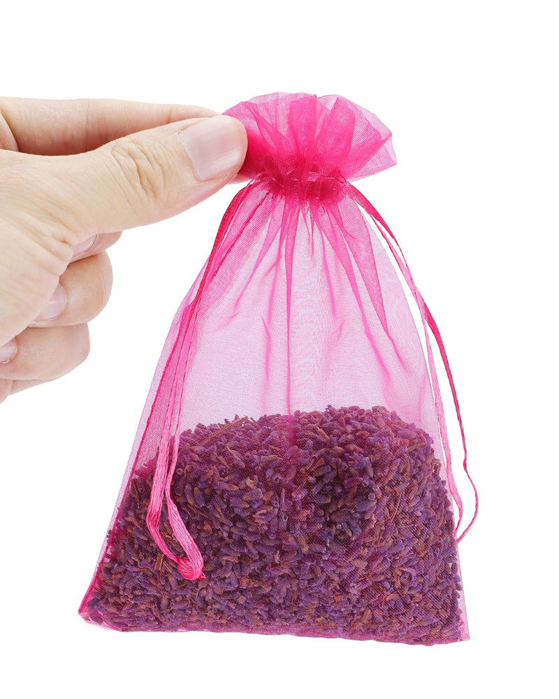 Kslong 100PCS Small Mesh Bags Drawstring 3x4,Sheer Organza Bags Drawstring for Jewelry, Mesh Party Wedding Favor Bags for Small Business,Candy,Bracelet Packaging,Empty Sachet Bags (Hot Pink) Hot Pink - NewNest Australia