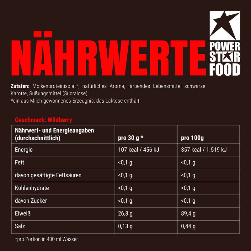 Powerstar Clear Hydro Whey 630 G Fruity Light Cfm Whey Protein Isolate 89.4% Protein I.Tr Made In Germany Iso Protein Powder Ideal As Shake With Water Rich In Eaa Wildberry - NewNest Australia
