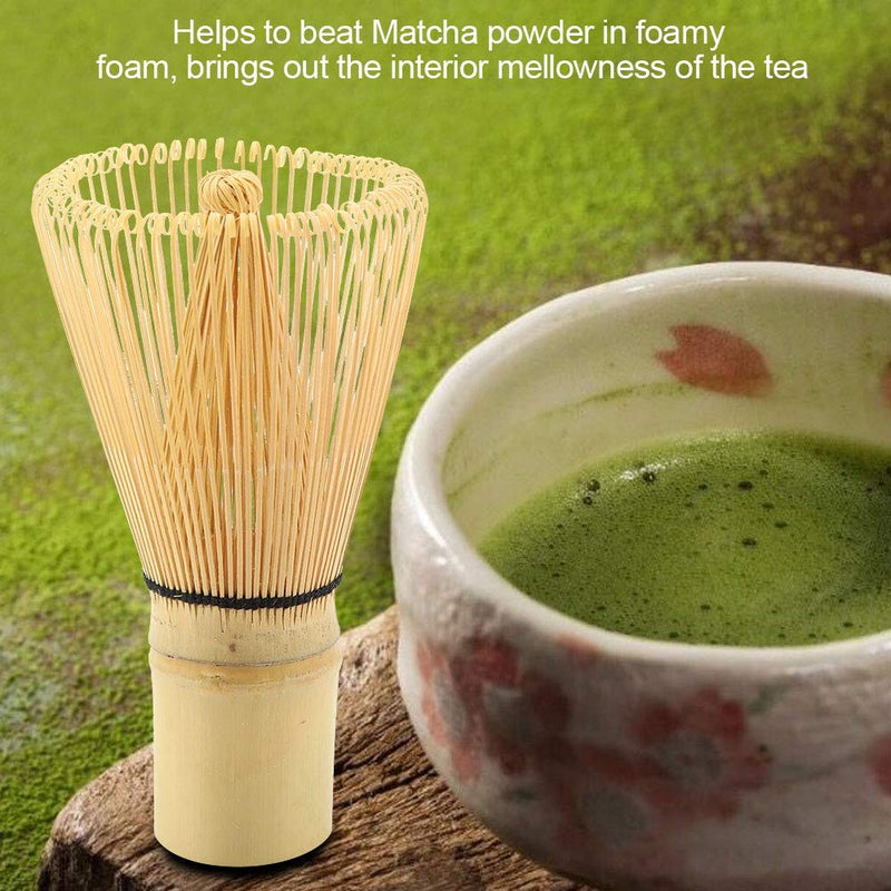Matcha Green Tea Whisk Natural Bamboo Tea Whisk Chasen Preparing Matcha Powder Brush Tool Tea Traditional Scoop(100 Prongs) 100 Prongs - NewNest Australia