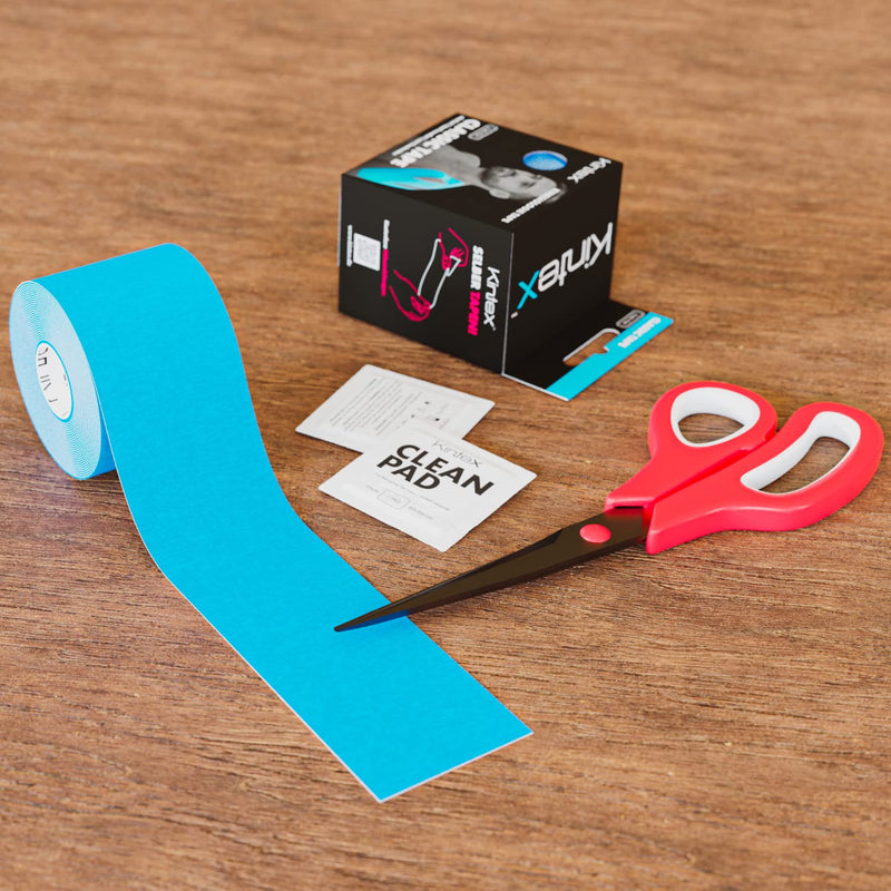 Kintex taping scissors basic, non-stick coated for kinesiology tape, black/red one size - NewNest Australia