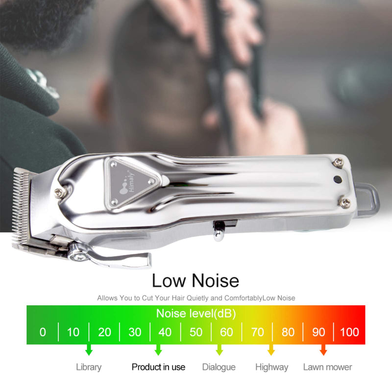Himaly Professional Hair Clippers - Electric Cordless Hair Clippers Rechargeable Beard Trimmer Cordless & Corded Grooming Kit with 4 Guide Combs for Men and Women Silver - NewNest Australia
