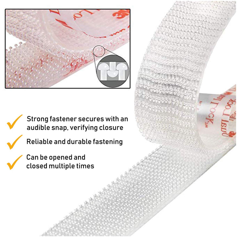 CANOPUS Dual Lock Tape, Strip Tape with Adhesive, Heavy Duty Reclosable Fastener, Mounting Tape, for Hanging Picture Frame, Router, Decoration, Made in USA (0.5in x 10ft) 0.5in x 10ft - NewNest Australia