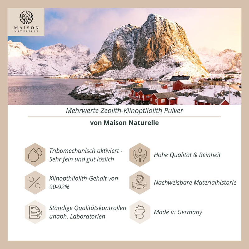 Maison Naturelle ® - Zeolite Clinoptilolite Powder (1000 G) - Tribomechanically Micronized & Activated 1.00 kg (Pack of 1) - NewNest Australia