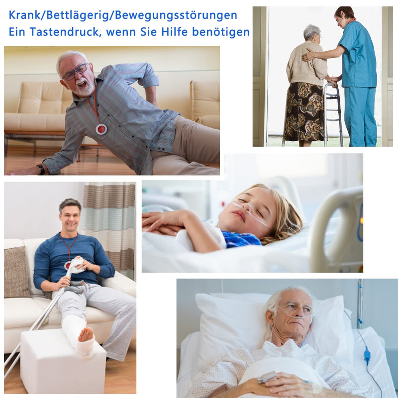 Emergency Call Button For Seniors, Seniors Emergency Call Bracelet With 4 Volume Levels, Emergency Call Bracelet, Emergency Button For Seniors With 52 Ringtones, Emergency Bell For Seniors With 2 - NewNest Australia