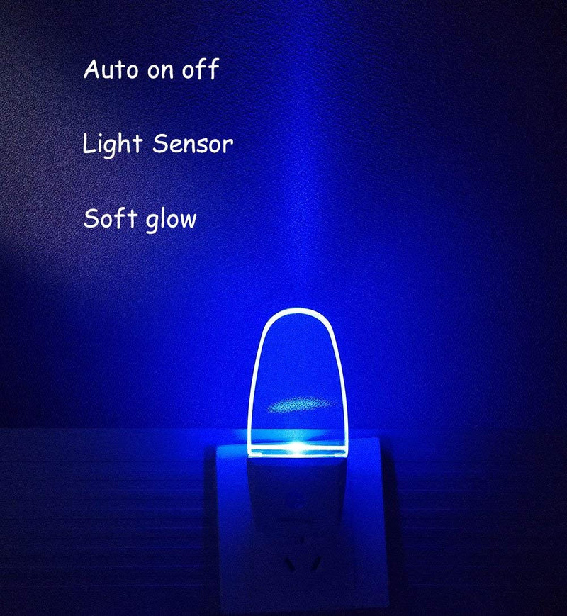 4 Pack Night Light Lamp with Dusk to Dawn Sensor, Plug in, Blue Led Night Light - NewNest Australia