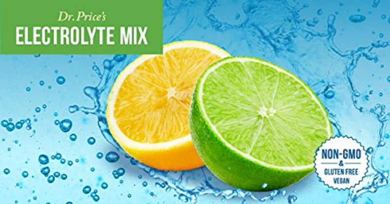 Dr. Price's Vitamins Electrolyte Mix Supplement Powder, 72 Trace Minerals, Potassium, Sodium, Electrolyte Replacement Keto Drink | Lemon-Lime 30 Packets | No Sugar, Keto, Vegan, Non-GMO, Gluten-Free - NewNest Australia