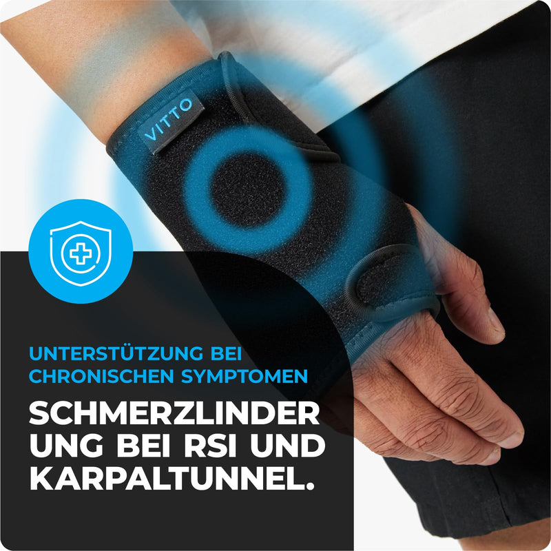 VITTO Wrist Bandages - Wrist Support for Carpal Tunnel Syndrome, Tendonitis, Arthritis and Sprain (Right, Large) - NewNest Australia