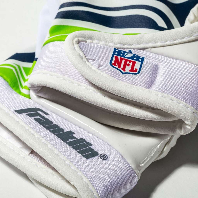 Franklin Sports Youth NFL Football Receiver Gloves - Kids Football Gloves Pair - NFL Team Logos and Silicone Palm - All Youth Sizes - Great Game Gear + Football Costume Accessory Seattle Seahawks Youth Medium/Large - NewNest Australia