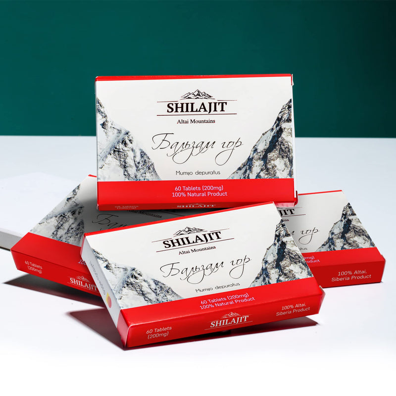 Altai Shilajit 120 pieces "Mountain Balm" (200mg) - Original Altai-Siberian 100% pure fulvic acid - NewNest Australia