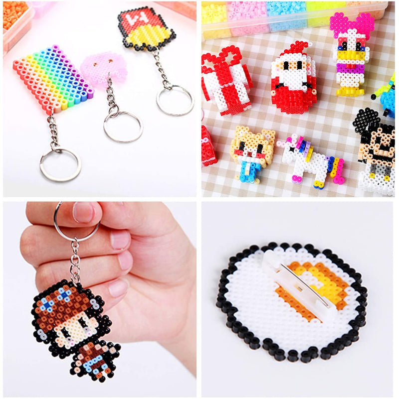 9pcs 5mm Large Square Fuse Beads Pegboards Plastic Beads Boards with Ironing Paper, Beads Tweezers for Kids Craft Beads 9 - NewNest Australia