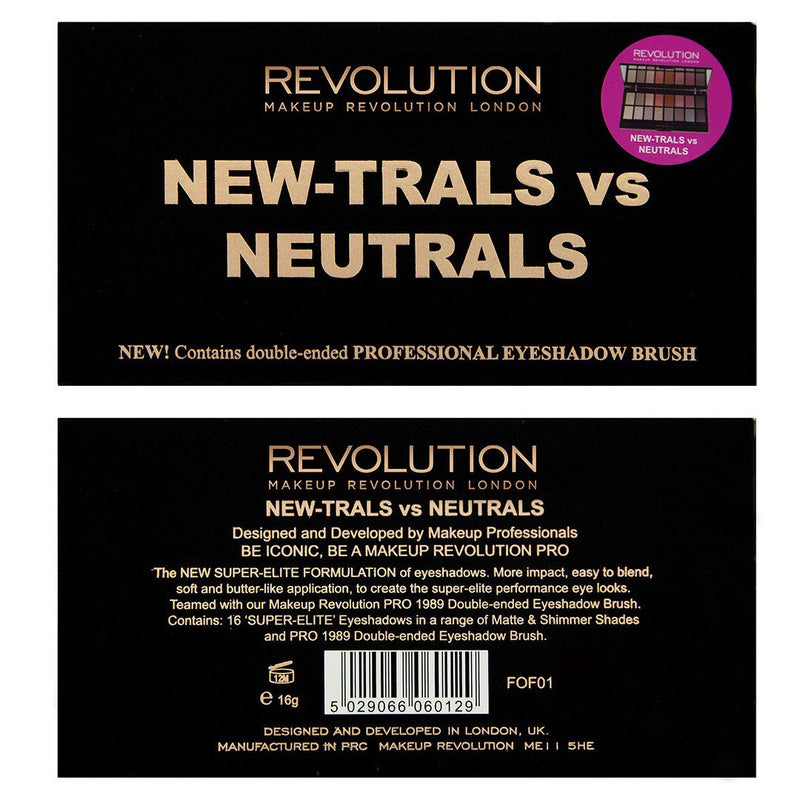 Makeup Revolution New-Trals vs. Neutrals Eyeshadow Palette - NewNest Australia