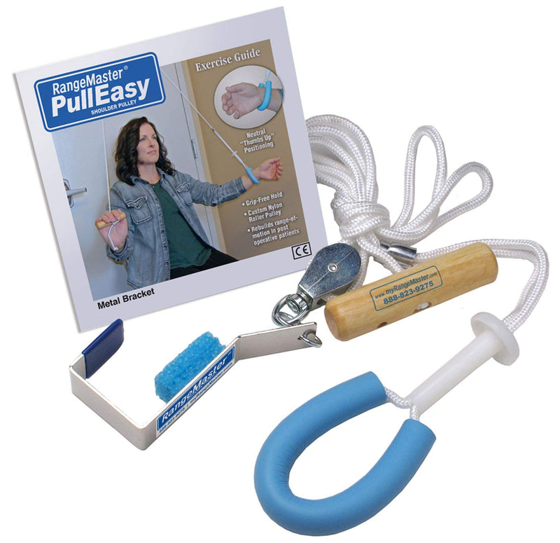 RangeMaster PullEasy Shoulder Pulley with Patient Guide │Physical Therapy Shoulder Pulley │ Aids with Shoulder Surgery Recovery │ Grip-Free Hold │ Metal Bracket Door Attachment - NewNest Australia