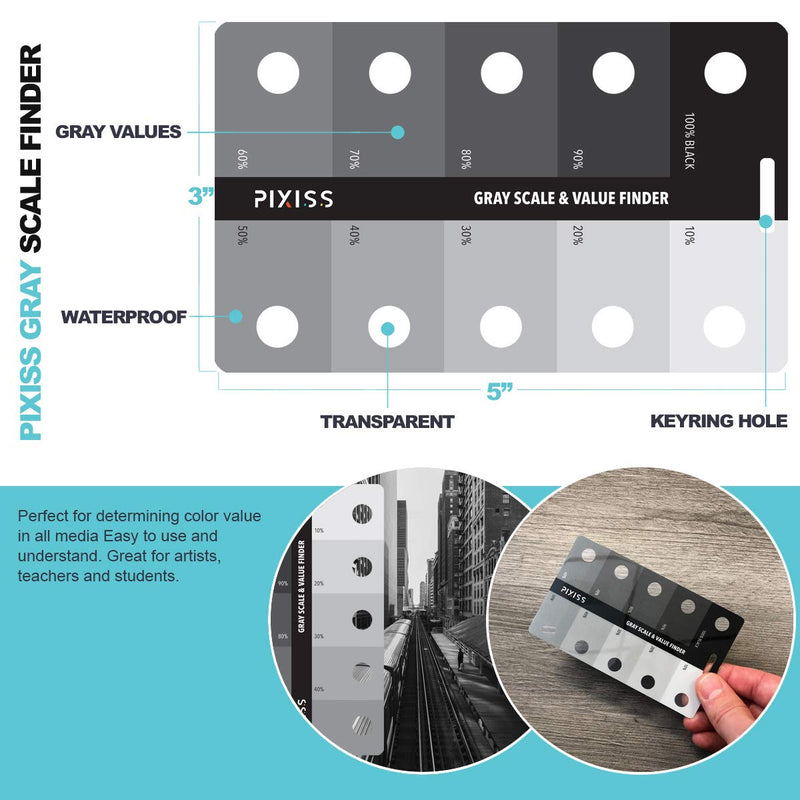 Proportional Divider Drawing Tool for Artists by Pixiss, Gray Scale Value Finder, Color Wheel and Artists View Catcher Finder - NewNest Australia