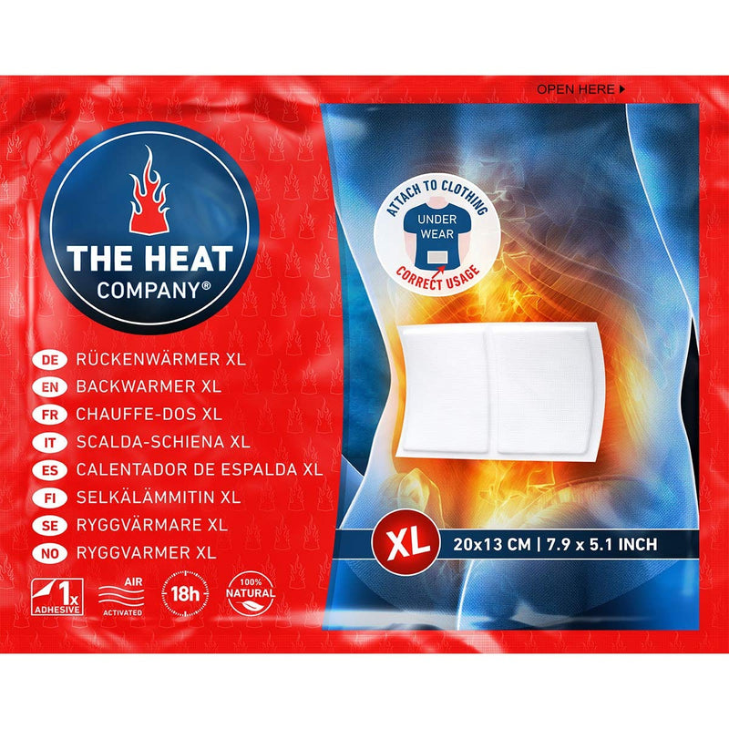 THE HEAT COMPANY Backwarmer XL - 3 Pieces - EXTRA WARM - Adhesive - Body Warmer XL - 18 Hours Pleasant Warmth - Instant Heat - Air Activated - Purely Natural - NewNest Australia