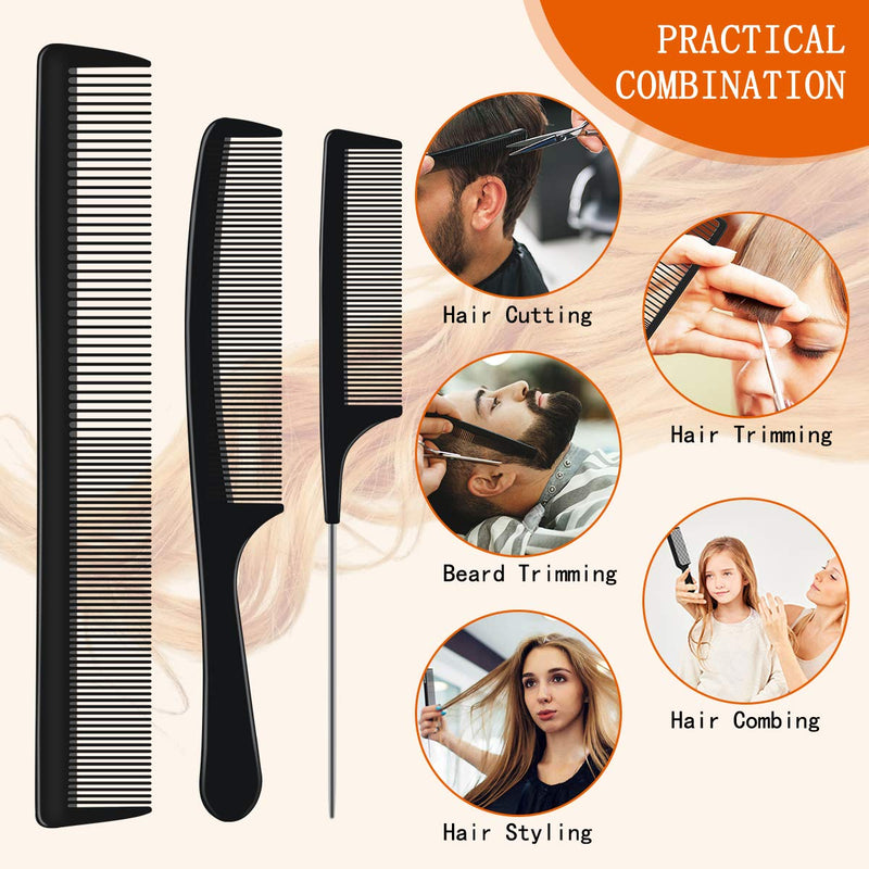 URAQT Hairdressing Combs Set, 3pcs Hair Combs Hair Brushes, Pin Tail Comb, Anti Static Fine Tooth Cutting Comb Professional Salon Styling Comb Fine Tooth Comb Set - NewNest Australia