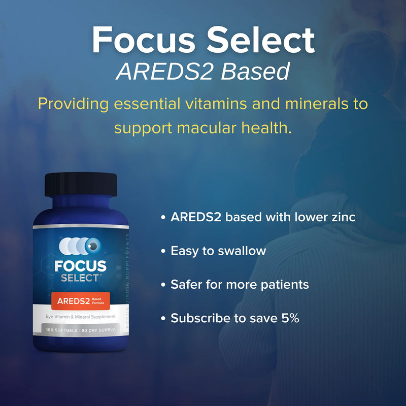 Focus Select® AREDS2 Based Eye Vitamin-Mineral Supplement - AREDS2 Based Supplement for Eyes (60 ct. 30 Day Supply) - AREDS2 Based Low Zinc Formula - Eye Vision Supplement and Vitamin - NewNest Australia