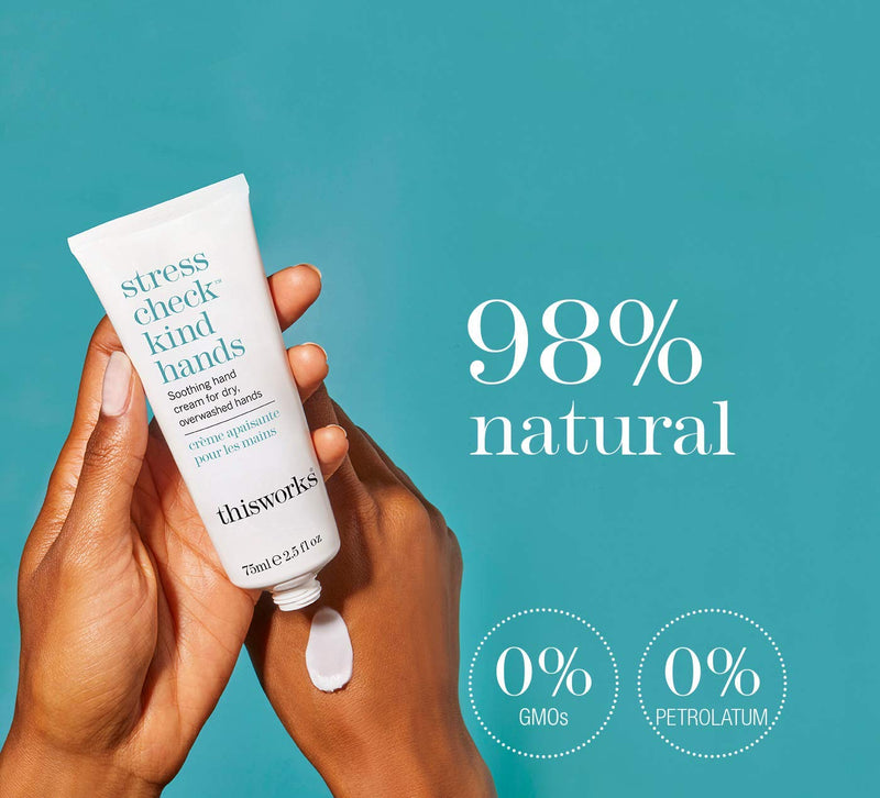 This Works Stress Check Kind Hands: Instant and Long-Lasting Hand Cream, Moisturiser with Shea Butter, Vitamin E and Ylang Ylang Essential Oils, Suitable for Dry and Sensitive Hands, 75ml - NewNest Australia