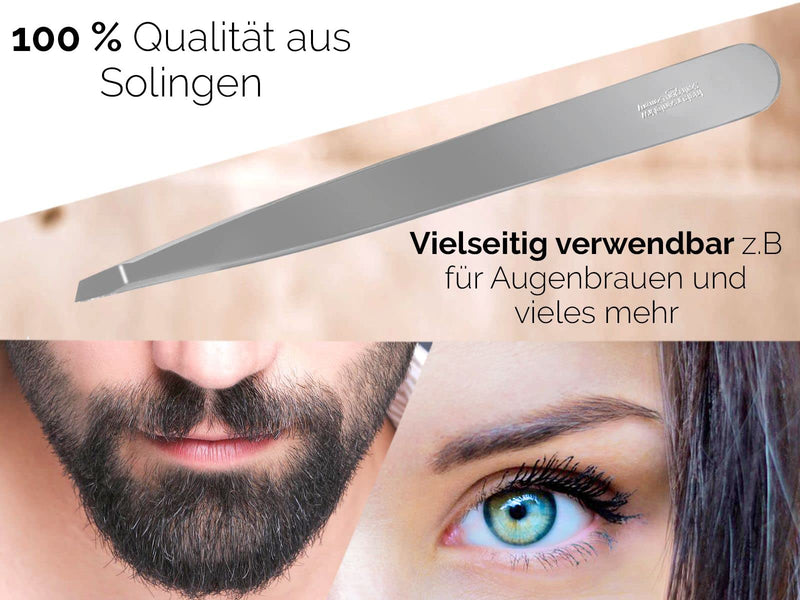 Tweezers From Solingen Slanted Plucking Tweezers Hair Plucking Tweezers Made In Germany Solinger Eyebrow Tweezers Flat Tweezers Made Of Stainless Steel For Plucking Hair For Men And Women - NewNest Australia