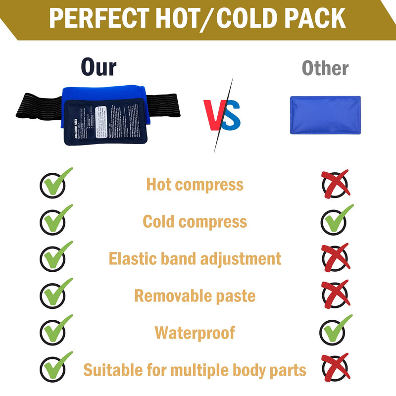 Ice Packs for Injuries Reusable(3 Piece Set),Gel Hot & Cold Ice Packs,Joint Pain, Muscle Pain, Ice Packs with Adjustable Straps, Treat Arms, Shoulders, Knees, Legs Back and More - NewNest Australia