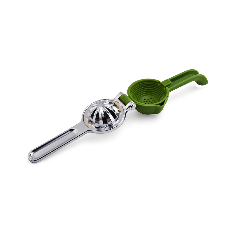 NewNest Australia - Citrus Juice Press Squeezer for Lemons and Limes with Seed Catcher and Pour Spout Green 