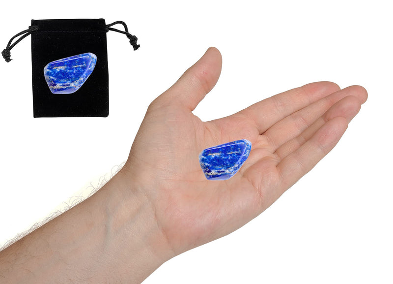 Lapis Lazuli Healing Crystal Stones, 1.25-2.0" Large Reiki Healing Gemstones Natural Tumbled Polished Stones for Energy Witchcraft Therapy Meditation Lapis Lazuli - NewNest Australia