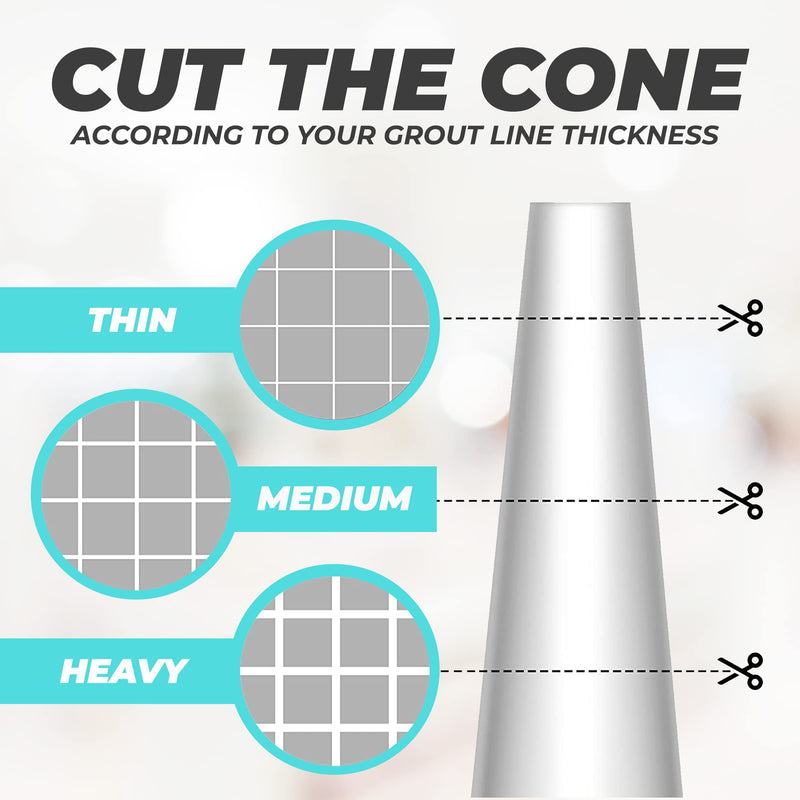PentaUSA Tile Grout Repairs Renews Fills Tube, 3 Triple Protection, Fast Drying Grout Repair Kit, Heavy-Duty Grout Cleaner - Restore and Renew Grout Line, Easy and Safe to Use, White, 8.8 oz - 250 gr - NewNest Australia