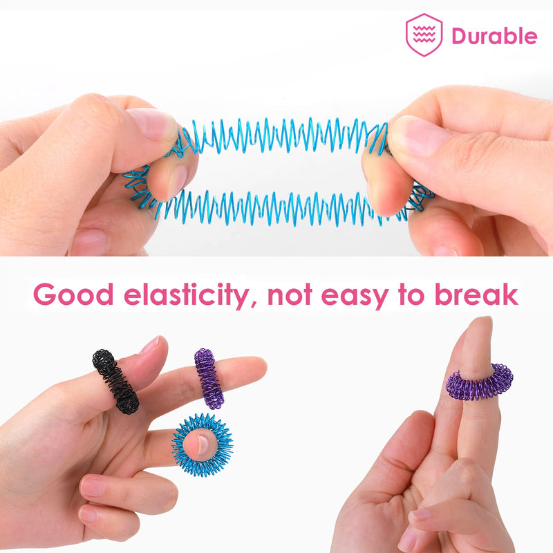 8-Piece Acupressure Ring Set, Massage Rings For Fingers, Acupressure Ring, Massage Ring For Stress Reducer And Promote Blood Circulation, Finger Massage Or Toe Massage - NewNest Australia