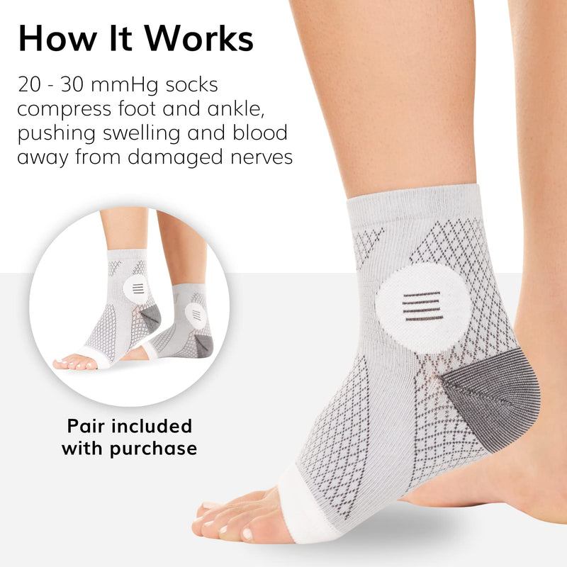 Braceability Neuropathy Socks With Peripheral Neuritis Compression Diabetic Toeless Foot Sleeves For Nerve Damage Pain Feet Ankle Gout Plantar Fasciitis Relief For Men And Women (Xl) - NewNest Australia