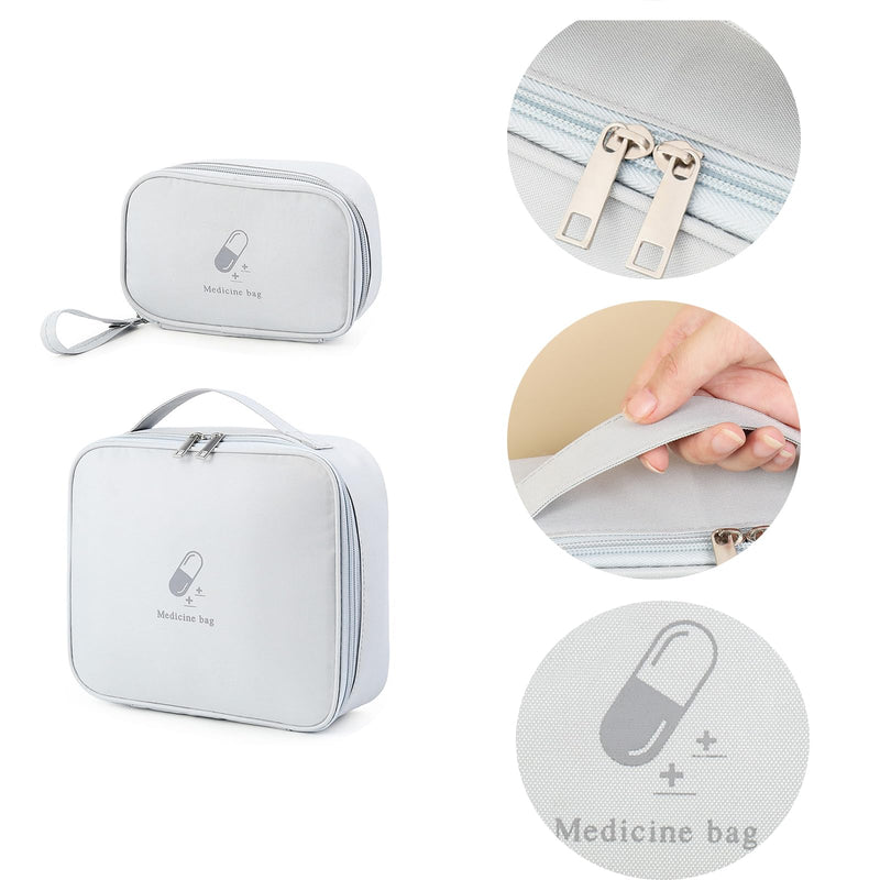 Floatdream Pack Of 2 Portable Medicine Bags, Large Capacity Waterproof Storage Boxes, Travel First Aid Kit Bag, For Travel, Camping, Going Out And Other Occasions - NewNest Australia