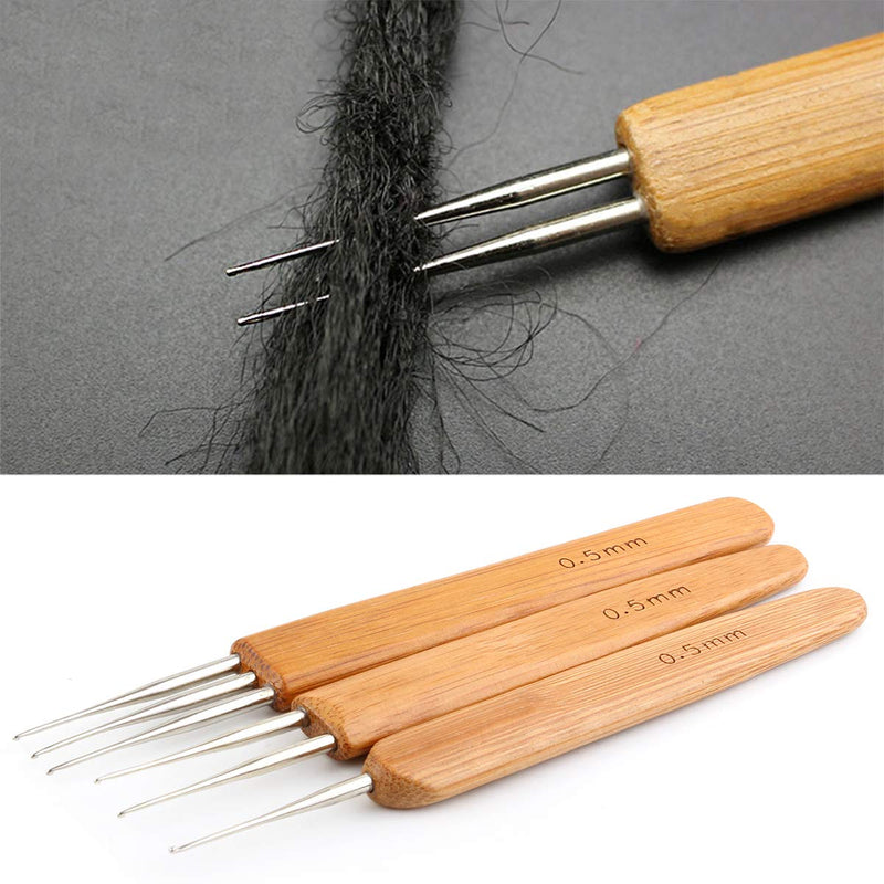 3PCS/Set Dreadlock Crochet Needle - Crochet Needle for Dreadlocks Loc Crochet Needle Crochet Hair Needle Locs Tools for Dreads 0.75mm(1Hook,2Hook,3Hook) 3 Piece Set - NewNest Australia
