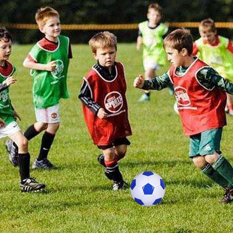 Soccer Ball Size 2 White Blue Suitable for Kids Toddler Boy Gift Training Practice 2-6 Years Old - NewNest Australia