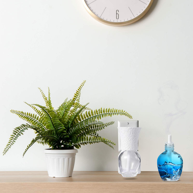 NewNest Australia - 2 Pieces Wall Plug-in Diffuser Fragrance Plug with 4 Pieces Empty Bottles for Spreading Essential Oils Home Bathroom 