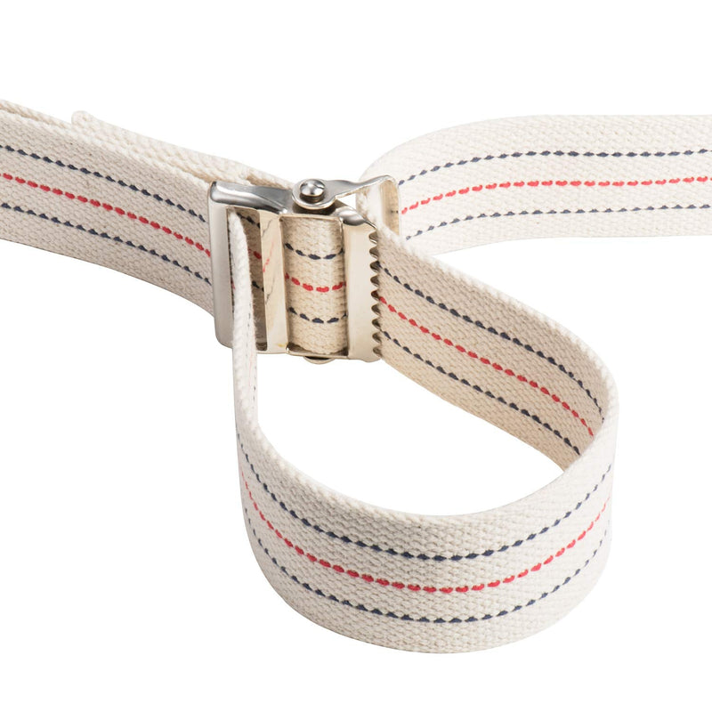 COW&COW Transfer and Gait Belt 60inch - Transfer Walking and Standing Assist Aid for Caregiver Nurse Therapist 2 inches- with Metal Buckle(Beige) Beige With Stripes 60 Inch (Pack of 1) - NewNest Australia