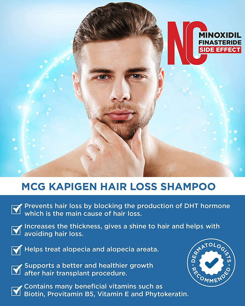McG KAPIGEN Anti Hair Loss Shampoo - DHT Blocker, Growth, PROCAPIL, Vegan, Biotin, Natural, Organic | NO Minoxidil, Finasterid | Sulphate, SLS, SLES, Paraben, Cruelty FREE | Treatment for Men & Women - NewNest Australia