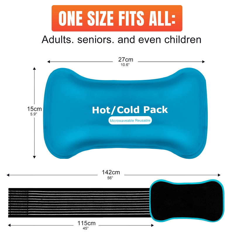 Ice Packs for Sports Injuries with Adjustable Wrap,Flexible No Leaked Gel Ice Pad Set for Pain Relief,Reusable Easy to Wear Hot Cold Compress Kit,Comfortable Cool Pack for Knee,Ankle,Hip,Back Pain - NewNest Australia