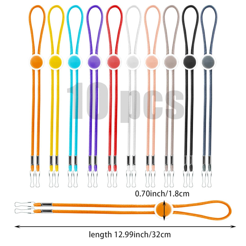 AWAVM10 Adjustable Colorful Buckle Elastic Mask Lanyards, Double Hook Anti Loss Fixed Mask Lanyards, Mask Extension Strap, Protect The Ears, Reusable, Masks, Hats, Certificates, Glasses - NewNest Australia