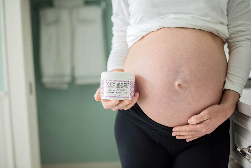 Body Boost Lavender Vanilla Stretch Mark Butter 8 oz.- Treat Stretch Marks and Scars- Pregnancy and Nursing Safe- with Shea Butter - NewNest Australia