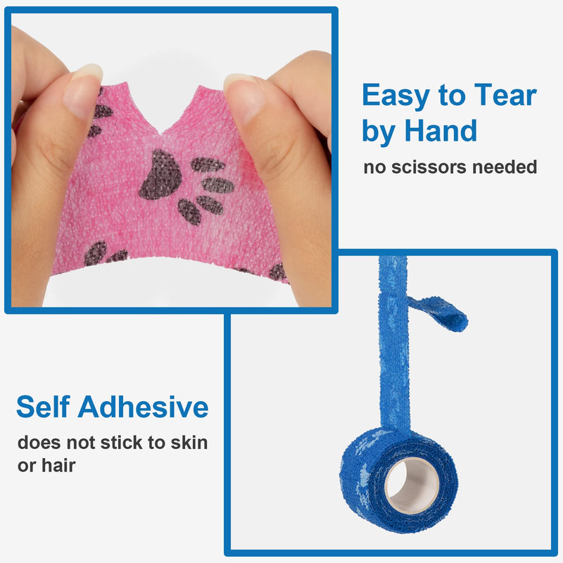 6 Rolls Of Self-Adhesive Bandage Dog Vet Wrap Pet Self-Adhesive Bandage 5 Cm X 4.5 M Cohesive Bandages Cohesive Bandage Elastic Bandage Fixation Bandage For Cat Dog Horse Fingers - NewNest Australia